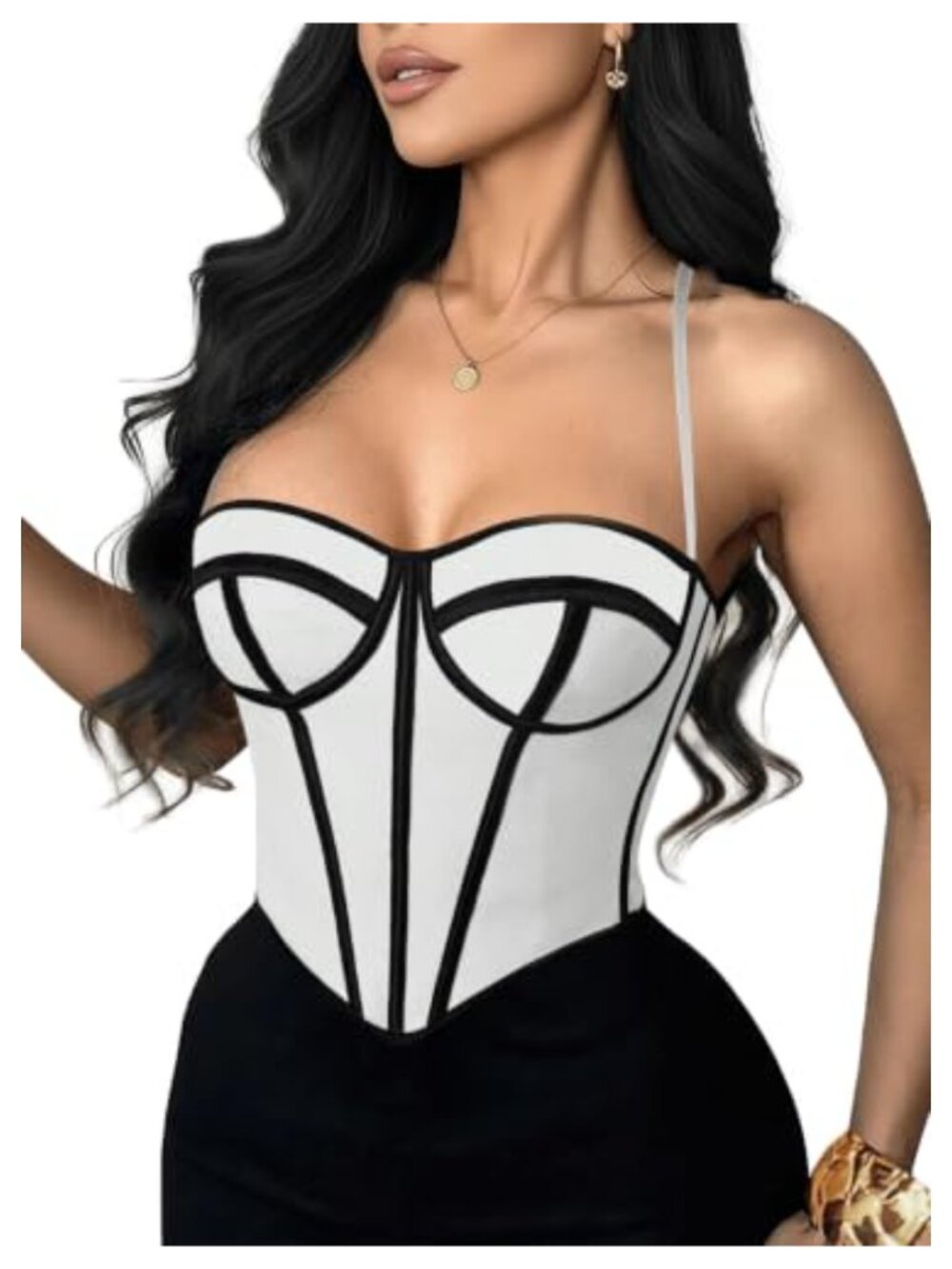 Women's Corset Bustier Lace Up Back Crop Cami Clubwear Top